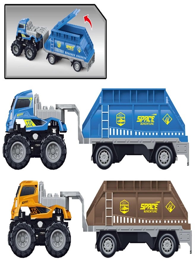 SHIPEASE Alloy Die cast Carrier Truck Transport Toy 1:43 Space Transportation Truck Toys for Kids Boys Girls Miniature Trailer Birthday Gift (Multicolor) - Image 3
